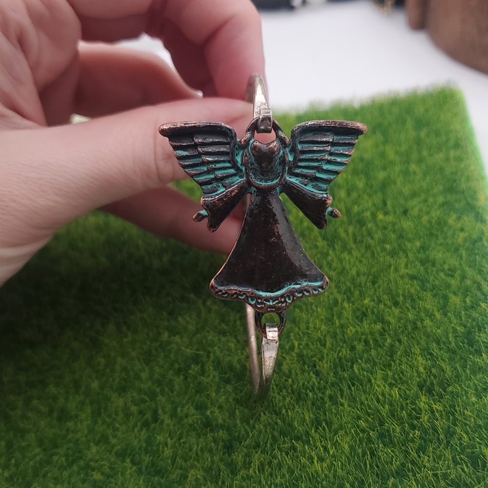 Guardian Angel Charm Bracelet B3310 Sterling Vintage Estate